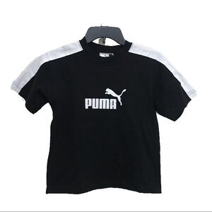 Puma Sport Shoulder Stripe T-Shirt (Black)